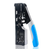 Cable Matters cat8 all-in-one crimp tool in action for custom Ethernet cables