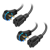 Cable Matters rotating flat plug 6ft extension cord reduces outlet blockage
