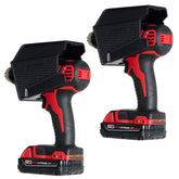 CADDY wall-mounted drill holder securely holds drills for quick access.