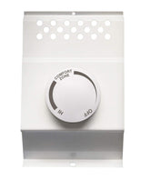 Cadet BTF2W baseboard thermostat front view showing compact white design for easy integration