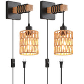 CAFULAM rustic wall sconce base iron texture adds vintage charm to any bedroom