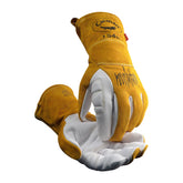 Caiman Premium Goat Grain TIG gloves palm close-up for precise control