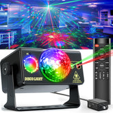 Caivimvn party lights disco ball creates vibrant RGB reflections for lively events.