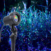 CAIYUE outdoor laser projector casting RGB light for festive yards