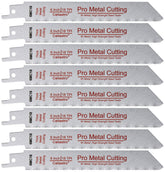 Caliastro 6-inch bi-metal blade close-up showing durable HSS teeth for fast metal cuts