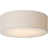 CALOKES 18-inch flush mount light with fabric shade for soft living room illumination