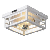 CALOKES outdoor flush mount motion sensor light on a porch for hands-free entryway illumination