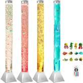 CALOVER 4ft silver sensory bubble tube close-up with calming bubbles for sensory rooms
