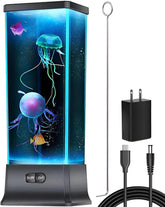 CALOVER Jellyfish Lamp on desk provides calming ambient lighting for focus and relaxation.
