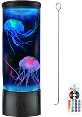CALOVER Jellyfish Lamp on a desk creating a calming desk ambiance