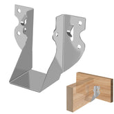 Calvana 2x4 brackets mounted on wood joists provide sturdy, rust-resistant support