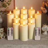 CAMCLIM flameless candles 12-pack on a dining table creating warm centerpieces