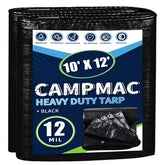 CAMPMAC black tarp 12mil for rugged outdoor protection