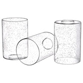 Canomo seeded bubble glass shade in 6in cylinder for warm ambient diffusion