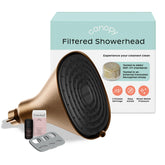 Canopy filtered shower head brass front view showcases premium finish and durable construction.