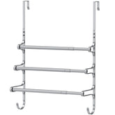 Canyave over-door towel rack installed on door for space-saving storage