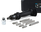 Capri Tools premium impact screwdriver set in use for brake caliper work.