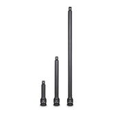 Capri Tools wobble extension bar set reaches tight fasteners with 3-8 drive, 3 pieces