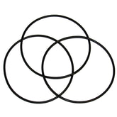 Captain O-Ring Buna-N 3-pack front view for a durable seal in GE housings