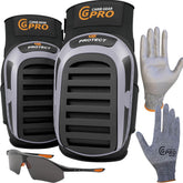 CARIB GEAR PRO knee pads front view showing gel-core cushioning for daily comfort