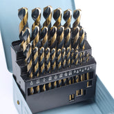 CaRoller drill bit set with black gold finish for versatile metal wood and plastic drilling