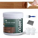 CARPOLY teak wood stain highlights grain for indoor and outdoor furniture.
