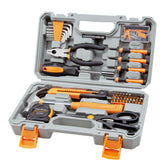 Cartman 126-piece tool set with orange case, ideal for quick home repairs and organized storage.