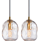 Casamotion pendant lights 2-pack with glass globes and brass hardware for stylish kitchen lighting