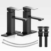 Casavilla matte black faucet shown for modern bathroom styling with easy maintenance.