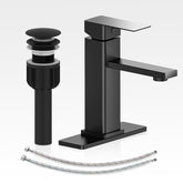 Casavilla bathroom faucet set matte black for a cohesive sink look.