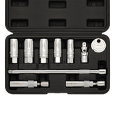 CASOMAN 10-piece 3/8 drive magnetic spark plug socket set for quick ignition maintenance