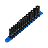 Casoman 14-piece 1/4 drive full socket set keeps fasteners secure during work.