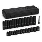CASOMAN 27-piece 3/8-inch drive sockets for versatile fastening tasks.