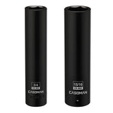CASOMAN 2PC 1/2-inch drive extra-deep sockets for hard-to-reach fasteners