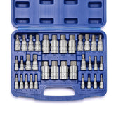 CASOMAN 33-piece hex socket set in a durable case for organized storage.
