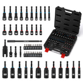 Casoman 55 piece magnetic nut driver set case keeps tools organized for on-site tasks