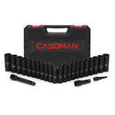 CASOMAN deep impact socket set with 22 metric and SAE sizes for tough jobs