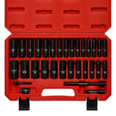 CASOMAN deep socket set with 3/8-inch drive for versatile automotive work.