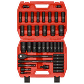 Casoman Master Impact Socket Set organized in a rugged blow-molded case for on-site use.