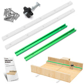 Catcan Crosscut Sled Kit 12in T-track improves accuracy and durability.