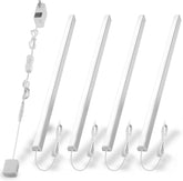 Cefrank 4-pack 12in V-shaped light bars illuminate under-cabinet spaces with even brightness.