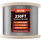 CELYND 3/16-inch rail cable ready for sturdy deck balustrades