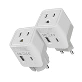 Ceptics CTU-9-9C-PK compact european plug adapter with USB-C port for simultaneous charging