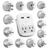 Ceptics international plug adapter kit front view for global travel readiness.
