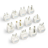 Ceptics travel adapter with Type A-M plugs for global compatibility