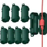 CFMASTER outdoor extension cord cover in green protects connections from rain and dust.