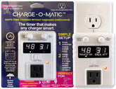 Charge-O-Matic front panel with timer controls for automating device charging