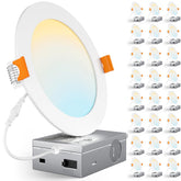CHARKEE 24-pack 6-inch ultra-thin LED downlights for quick ceiling installs