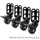 Chegulu 3-inch caster wheels on boltless shelving enable smooth, mobile storage movement.