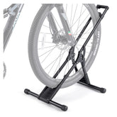 CHEPARK Bike Floor Stand wheel tray loading for easy, lift-free bike parking.